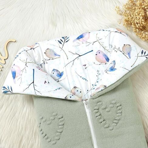 Baby Winter Thick Swaddle Blankets Newborn Heart Dots Receiving Blanket Infant Soft Knit Warm Stroller Wraps for Baby Boys Girls (Pink) in Kuwait