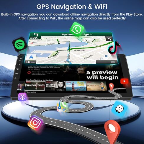 Hikity Car Stereo for Lexus ES250 ES300 ES330 2001-2006 with Wireless Apple Carplay Android Auto, 2+64G Android 13 9 Inch Touch Screen Car Radio GPS WiFi BT FM RDS Radio SWC Mirror Link Backup Camera in Saudi Arabia