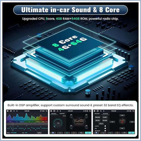 UNITOPSCI 4G+64G 8 Core for Ford Edge 2016-2020 راديو Android 13 سيارة ستيريو لاسلكي CarPlay Android Auto GPS 9 بوصة شاشة لمس بلوتوث 5.0 وصلة مرآة 32 نطاق EQ DSP WiFi FM/RDS SWC+ميكروفون كاميرا احتياطية in Kuwait