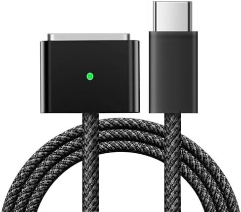 كابل USB-C إلى مغناطيسي 140 واط 3 لكابل شحن MacBook Pro 2021 M1 Pro & Max Chip 14" 16"، MacBook Air 2022 M2، MacBook Pro 2023 M2 Pro & Max Chip 14"-16"، كابل Safe 3 لجهاز MacBook - 6.6 قدم in Saudi Arabia