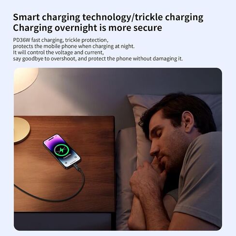mcdodo New Power Display USB C إلى Lightning Cable، PD 36W عرض متزامن لسلك شحن سريع لطاقة الهاتف المحمول لهاتف iPhone 14 13 12 Pro Max 11 X XS XR 8 Plus، AirPods Pro، iPad 9 8 7 6 5 (أسود) in Saudi Arabia