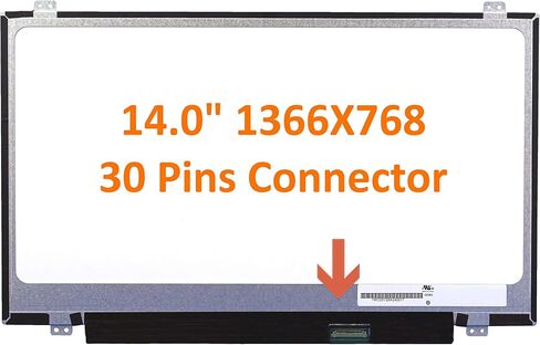 شاشة بديلة LCD جديدة عالية الدقة 1366 × 768 (بدون لمس) 14.0 بوصة 30 دبوس غير لامع لجهاز Dell Latitude 3460/3480/5480 لتطبيق الكمبيوتر المحمول/العرض/الشاشة/LCD in Saudi Arabia