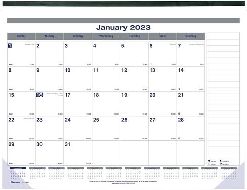 Blueline® 2025 Net Zero Carbon™ Monthly Desk Pad Calendar, 12 Months, January to December, 22" x 17", English (C177847-25) in Saudi Arabia