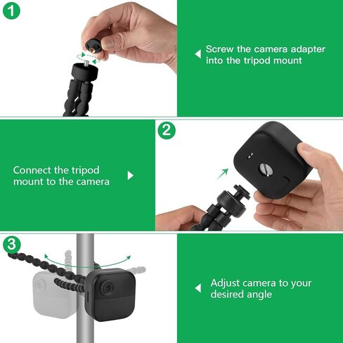 Flexible Tripod Mount Compatible with Blink Outdoor 4 (4th Gen), Blink Outdoor (3rd Gen), Blink Mini/Blink Mini 2, Mounting Bracket for Blinking Camera, Easily Attach Wherever You Want (2Pack) in Saudi Arabia