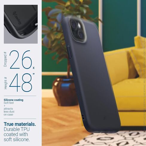 Caseology Nano Pop Mag for iPhone 15 Case [Dual Layer Silicone Case Compatible with Magsafe] Military Grade Drop Tested (2023) - Black Sesame in Saudi Arabia
