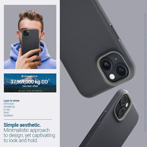 Caseology Nano Pop Mag for iPhone 15 Case [Dual Layer Silicone Case Compatible with Magsafe] Military Grade Drop Tested (2023) - Black Sesame in Saudi Arabia