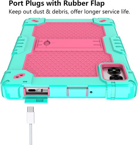 for Vortex T10M PRO/Vortex ZTAB10 10.1 inch Tablet Case Hybrid Shockproof Kids Friendly with Stand Cover for Vortex T10M PRO/Vortex ZTAB 10 10.1 inch Tablet (Black/Black) in Saudi Arabia