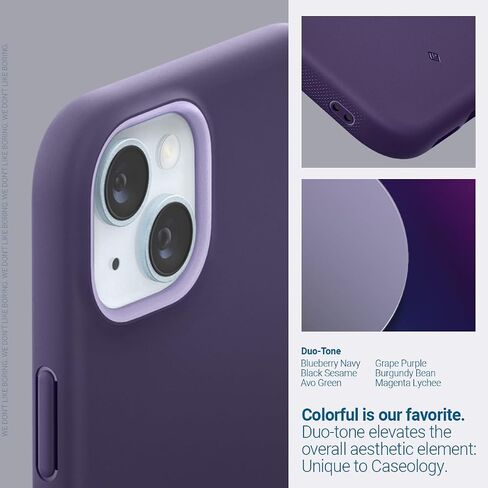 Caseology Nano Pop Mag for iPhone 15 Case [Dual Layer Silicone Case Compatible with Magsafe] Military Grade Drop Tested (2023) - Black Sesame in Saudi Arabia