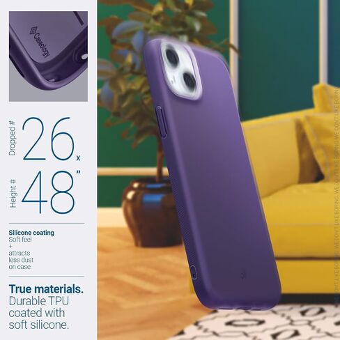 Caseology Nano Pop Mag for iPhone 15 Case [Dual Layer Silicone Case Compatible with Magsafe] Military Grade Drop Tested (2023) - Black Sesame in Saudi Arabia
