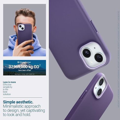 Caseology Nano Pop Mag for iPhone 15 Case [Dual Layer Silicone Case Compatible with Magsafe] Military Grade Drop Tested (2023) - Black Sesame in Saudi Arabia