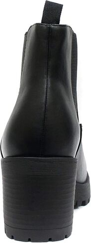 Soda Top Shoes Jaber Ankle Boot W Lug Sole Elastic Gore and Chunky Heel in Saudi Arabia