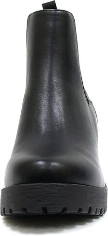 Soda Top Shoes Jaber Ankle Boot W Lug Sole Elastic Gore and Chunky Heel in Saudi Arabia