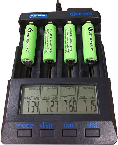 بطارية قابلة للشحن AA Ni-MH 600 مللي أمبير 1.2 فولت للأضواء الشمسية الخارجية، وأضواء الحديقة، وأجهزة التحكم عن بعد، والفئران (أخضر 12 قطعة) in Kuwait