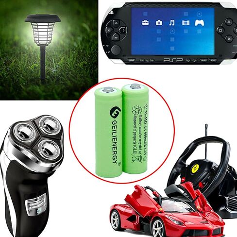 بطارية قابلة للشحن AA Ni-MH 600 مللي أمبير 1.2 فولت للأضواء الشمسية الخارجية، وأضواء الحديقة، وأجهزة التحكم عن بعد، والفئران (أخضر 12 قطعة) in Kuwait