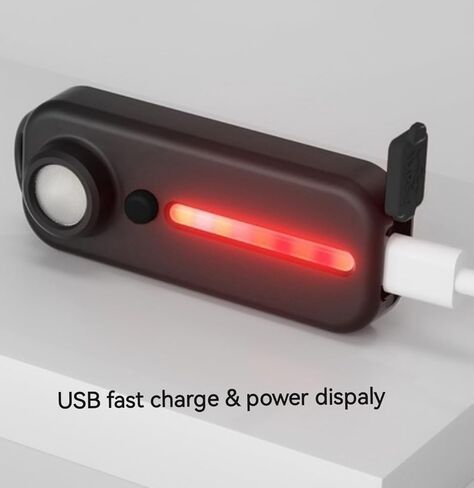 مصباح يدوي صغير بسلسلة مفاتيح USB قابل لإعادة الشحن، صغير جدًا، عالي السطوع 100 لومن، 5 أوضاع، ضوء فلاش EDC خفيف الوزن مع بطارية مدمجة وكابل USB (أسود) in Kuwait