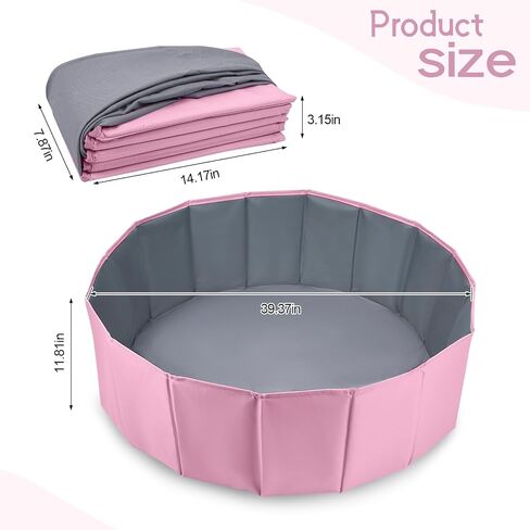 ChengFu Dog Ball Pit, Foldable Ball Pit for Dogs, Ball Pit for Dogs, Dog Ball Pit for All Types of Dogs, Suitable for Indoor and Outdoor Activities (39.37inches in Diameter) in Kuwait
