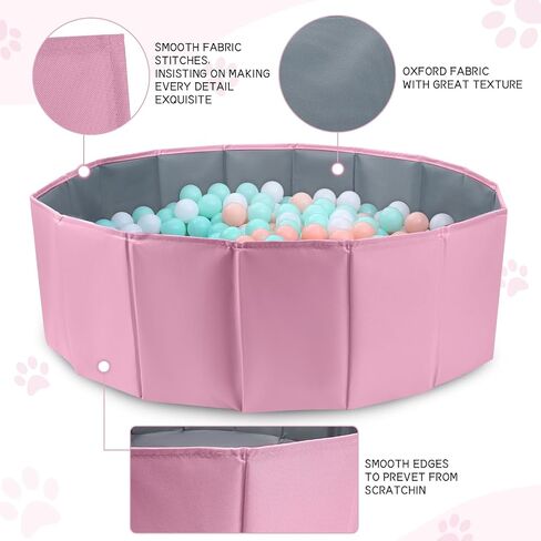 ChengFu Dog Ball Pit, Foldable Ball Pit for Dogs, Ball Pit for Dogs, Dog Ball Pit for All Types of Dogs, Suitable for Indoor and Outdoor Activities (39.37inches in Diameter) in Kuwait