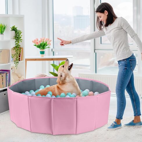 ChengFu Dog Ball Pit, Foldable Ball Pit for Dogs, Ball Pit for Dogs, Dog Ball Pit for All Types of Dogs, Suitable for Indoor and Outdoor Activities (39.37inches in Diameter) in Kuwait