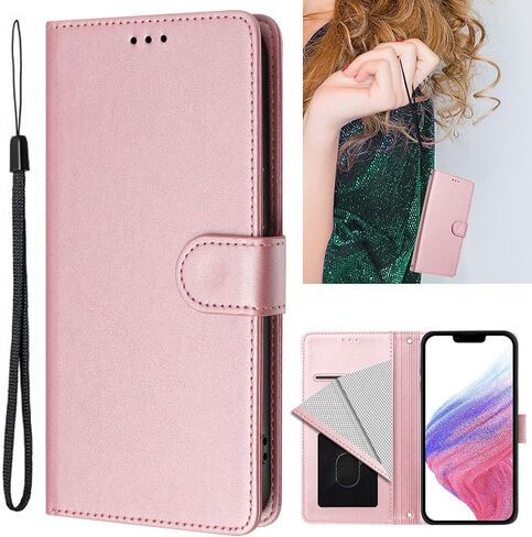 Wallet Case for Samsung Galaxy A32 5G, [RFID Blocking] 3 Card Holder Stand [Shockproof TPU Interior Case] PU Leather Magnetic Protective Flip Case for Galaxy A32 5G, Black YBW in Saudi Arabia