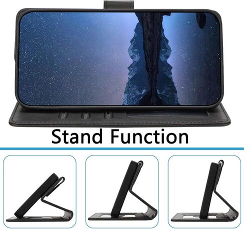 Wallet Case for Samsung Galaxy A32 5G, [RFID Blocking] 3 Card Holder Stand [Shockproof TPU Interior Case] PU Leather Magnetic Protective Flip Case for Galaxy A32 5G, Black YBW in Saudi Arabia