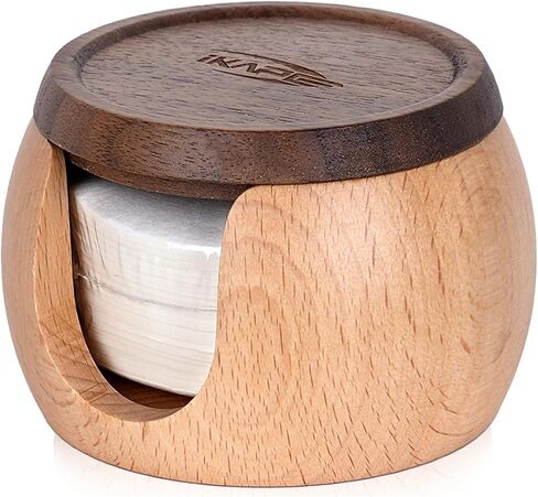 IKAPE Espresso Coffee Accessories, 200pcs 58.5MM Paper Filters, Replacement Espresso Puck Paper Filters with a Wooden Storage Holder, Compatible with 58mm Portafilter Basket in Saudi Arabia