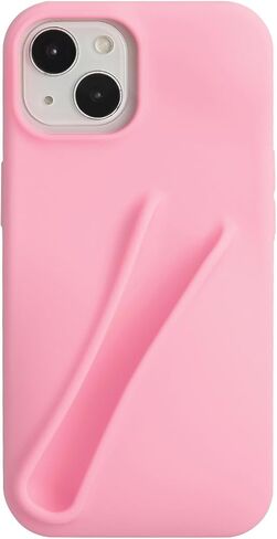 Lip Gloss Phone Case for iPhone 13 Pro Max for Women Girls Protective Silicone Shockproof Slim Funny Cute Phone Case Compatible with iPhone 13 Pro Max（Blue） in Saudi Arabia