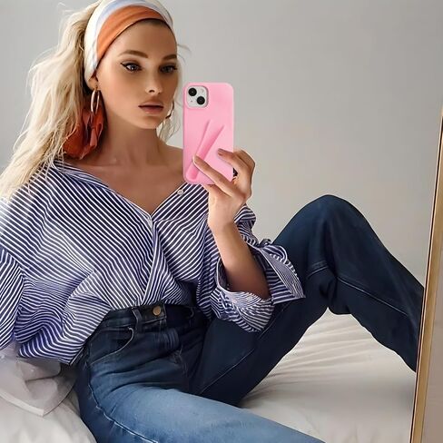 Lip Gloss Phone Case for iPhone 13 Pro Max for Women Girls Protective Silicone Shockproof Slim Funny Cute Phone Case Compatible with iPhone 13 Pro Max（Blue） in Saudi Arabia