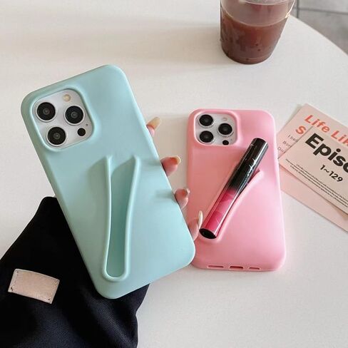 Lip Gloss Phone Case for iPhone 13 Pro Max for Women Girls Protective Silicone Shockproof Slim Funny Cute Phone Case Compatible with iPhone 13 Pro Max（Blue） in Saudi Arabia