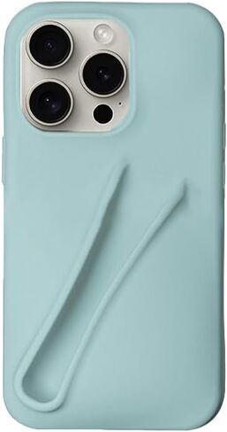 Lip Gloss Phone Case for iPhone 13 Pro Max for Women Girls Protective Silicone Shockproof Slim Funny Cute Phone Case Compatible with iPhone 13 Pro Max（Blue） in Saudi Arabia