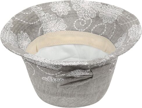 Summer Beach Sun Hats for Women Ladies Wide Brim Floral Cotton Packable Bucket Hat Travel Sun Protection UPF 50+ Hat in Kuwait