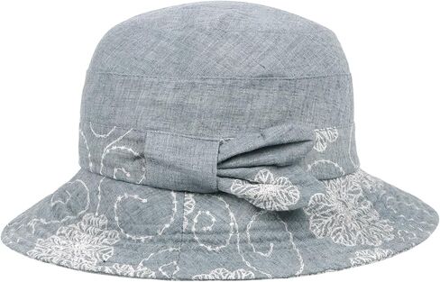 Summer Beach Sun Hats for Women Ladies Wide Brim Floral Cotton Packable Bucket Hat Travel Sun Protection UPF 50+ Hat in Kuwait