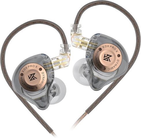 سماعات أذن KZ EDX Pro X، سماعات هاي فاي IEM، صوت جهير عميق داخل الأذن مع كابل قابل للفصل، لمطربين دي جي الصوتي in Saudi Arabia