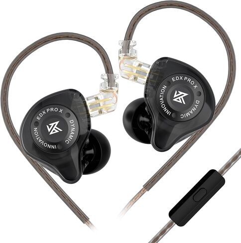 سماعات أذن KZ EDX Pro X، سماعات هاي فاي IEM، صوت جهير عميق داخل الأذن مع كابل قابل للفصل، لمطربين دي جي الصوتي in Saudi Arabia