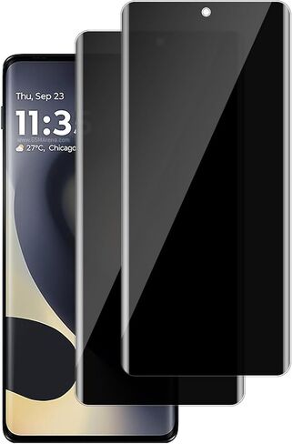 عبوتان من الزجاج المقسى لهاتف Moto Edge 2024 واقي شاشة للخصوصية، تغطية كاملة ثلاثية الأبعاد مضادة للتجسس وخالية من الفقاعات ومضادة للخدش لهاتف Motorola Edge 2024 6.6 بوصة، صديقة للحافظة in Saudi Arabia