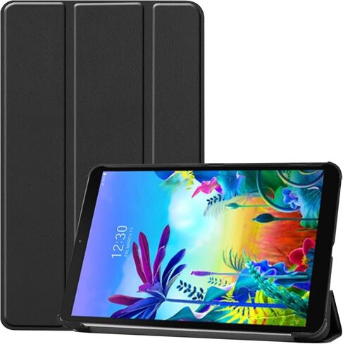 حافظة ذكية لهاتف LG G Pad 5 10.1، غطاء حافظة ذكي خفيف الوزن ثلاثي الطي من Ratesell لجهاز LG G Pad 5 10.1 بوصة إصدار 2019، موديلات LM-T600L، T600L أسود in Saudi Arabia