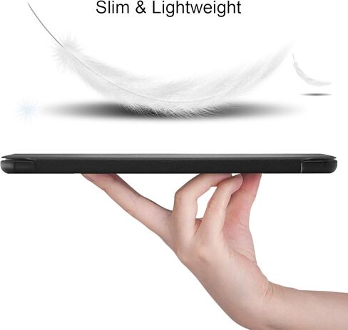 حافظة ذكية لهاتف LG G Pad 5 10.1، غطاء حافظة ذكي خفيف الوزن ثلاثي الطي من Ratesell لجهاز LG G Pad 5 10.1 بوصة إصدار 2019، موديلات LM-T600L، T600L أسود in Saudi Arabia