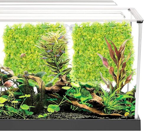 2PCS Hermit Crab Climbing Toys, 10 x 10 Inch Square Plastic Aquarium Grass Mat Decoration with 8 Suction Cups Hermit Crab Plants Lawn Supplies Hermit Crab Hideout Hermit Crab Tank Decor in Saudi Arabia