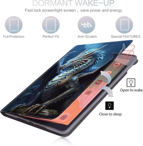 Case for New iPad 10th Generation (10.9 inch 2022 Release), Slim Folding Stand Cover with Auto Wake/Sleep for 10.9" iPad 10th, Dragon in Saudi Arabia