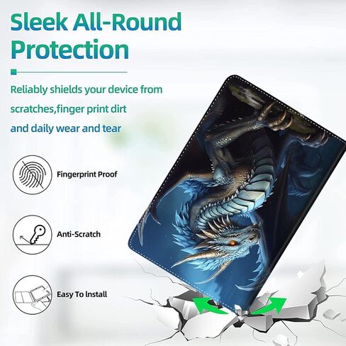 Case for New iPad 10th Generation (10.9 inch 2022 Release), Slim Folding Stand Cover with Auto Wake/Sleep for 10.9" iPad 10th, Dragon in Saudi Arabia