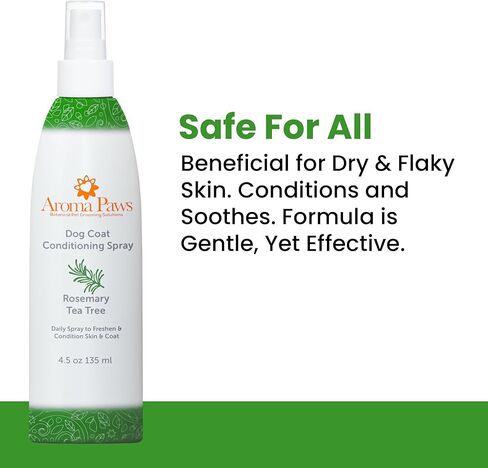 Dog Coat Conditioning Spray - Pet-Friendly Detangler Spray with Natural Essential Oils for Dogs - Daily Dog Spray to Eliminate Odors and Knots - Geranium Sage 4.5 oz. in Saudi Arabia