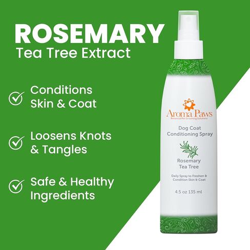 Dog Coat Conditioning Spray - Pet-Friendly Detangler Spray with Natural Essential Oils for Dogs - Daily Dog Spray to Eliminate Odors and Knots - Geranium Sage 4.5 oz. in Saudi Arabia