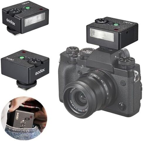 Godox iM30 Mini Camera Flash, Recycle Time≈3.6s, GN≈15 CCT 6500K±200K for Canon, Fuji, Sony, Nikon, Panasonic, Olympus, Pentax and Other SLR Cameras with Single Contact Hot Shoe (Without Battery) in Saudi Arabia