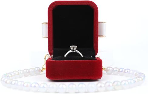 La La Pet® Detachable Pet Wedding Collar with Ring Box Wedding Ring Holder Dog Collar Cat Wedding Collar Couple Ring Storage Box for Proposal Engagement Wedding Party S in Kuwait