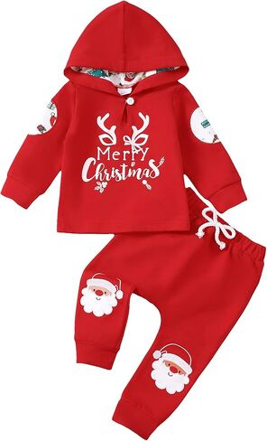 Toddler Baby Boy Clothes Infant Newborn Boy Outfit Long Sleeve Hoodie Sweatshirt Pants Fall Winter Clothes Set in Kuwait