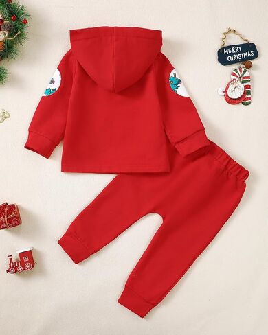 Toddler Baby Boy Clothes Infant Newborn Boy Outfit Long Sleeve Hoodie Sweatshirt Pants Fall Winter Clothes Set in Kuwait