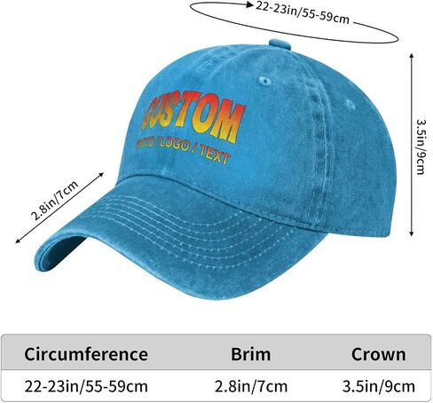 Custom Baseball Cap Personalized Adjustable Soft Cotton Cowboy Hat Dad Hats Gifts for Men & Women in Saudi Arabia