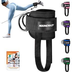 nooncrazy Ankle Strap for Cable Machine Women, Adjustable Gym Cable Ankle Straps for Kickbacks, Glute Workouts, Leg Extensions, Curls, Booty Hip Abductors, Ankle Cuff for Cable Machine Accessories