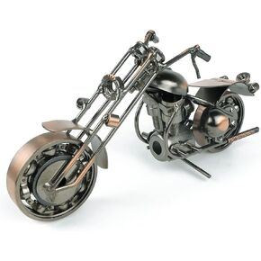 Motorcycle Model Handmade Collectible Creative Gifts for Home Décor Handmade Crafts,Bronze