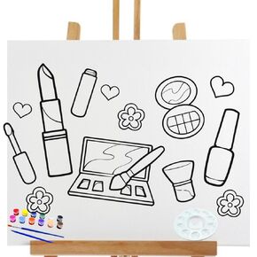 Essenburg Pre Drawn Canvas UNICORN Paint Kit | Adult & Teen Sip and Paint Party Favor | DIY Date Night Couple Activity 8X10 Canvas with paint kit (Makeup)