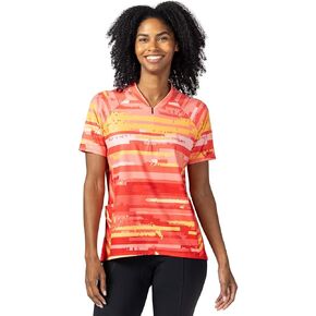 Terry Liberty Womens Short Sleeve Cycling Jersey, 1/2 Zip Pullover Moisture Wicking Active Bike Performance Top